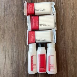 6 Matrix travel toiletries